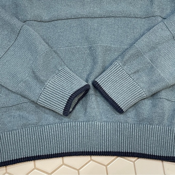Southern Tide Pima Cotton Wool Sweater Nautical Blue Medium - Picture 4 of 6